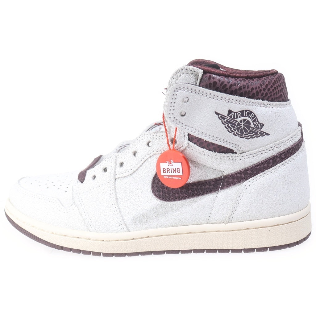 NIKE(ナイキ) ×A MA MANIERE AIR JORDAN 1 RETRO HIGH OG SP SAIL AND BURGUNDY DO7097-100 アママニエール エアジョーダン1 レトロ ハイカットスニーカー US8/26cm