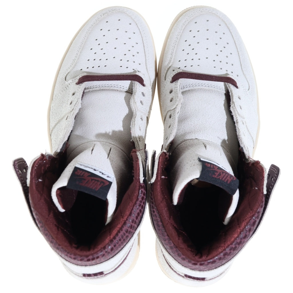 NIKE(ナイキ) ×A MA MANIERE AIR JORDAN 1 RETRO HIGH OG SP SAIL AND BURGUNDY DO7097-100 アママニエール エアジョーダン1 レトロ ハイカットスニーカー US8/26cm