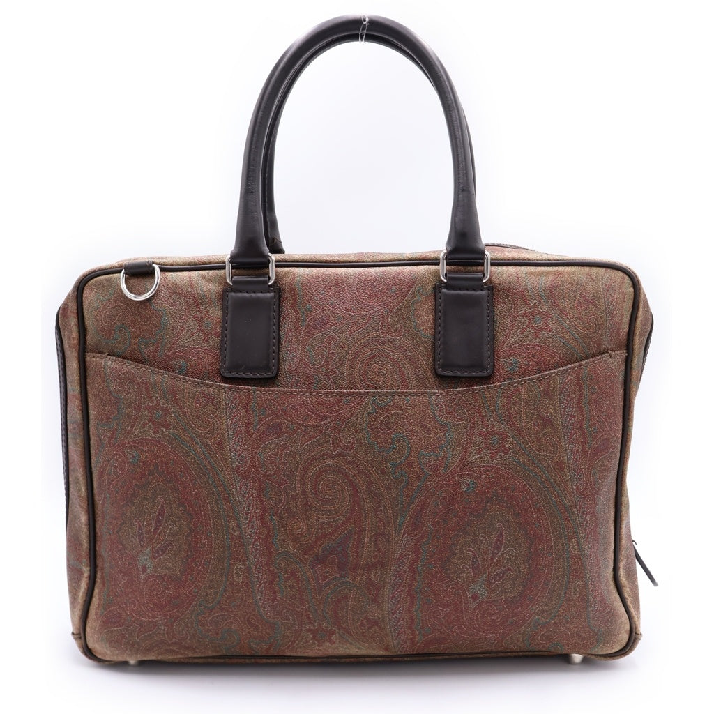 ETRO(エトロ) Paisley Briefcase ペイズリー ビジネスバッグ 2WAY 総柄 ブラウン