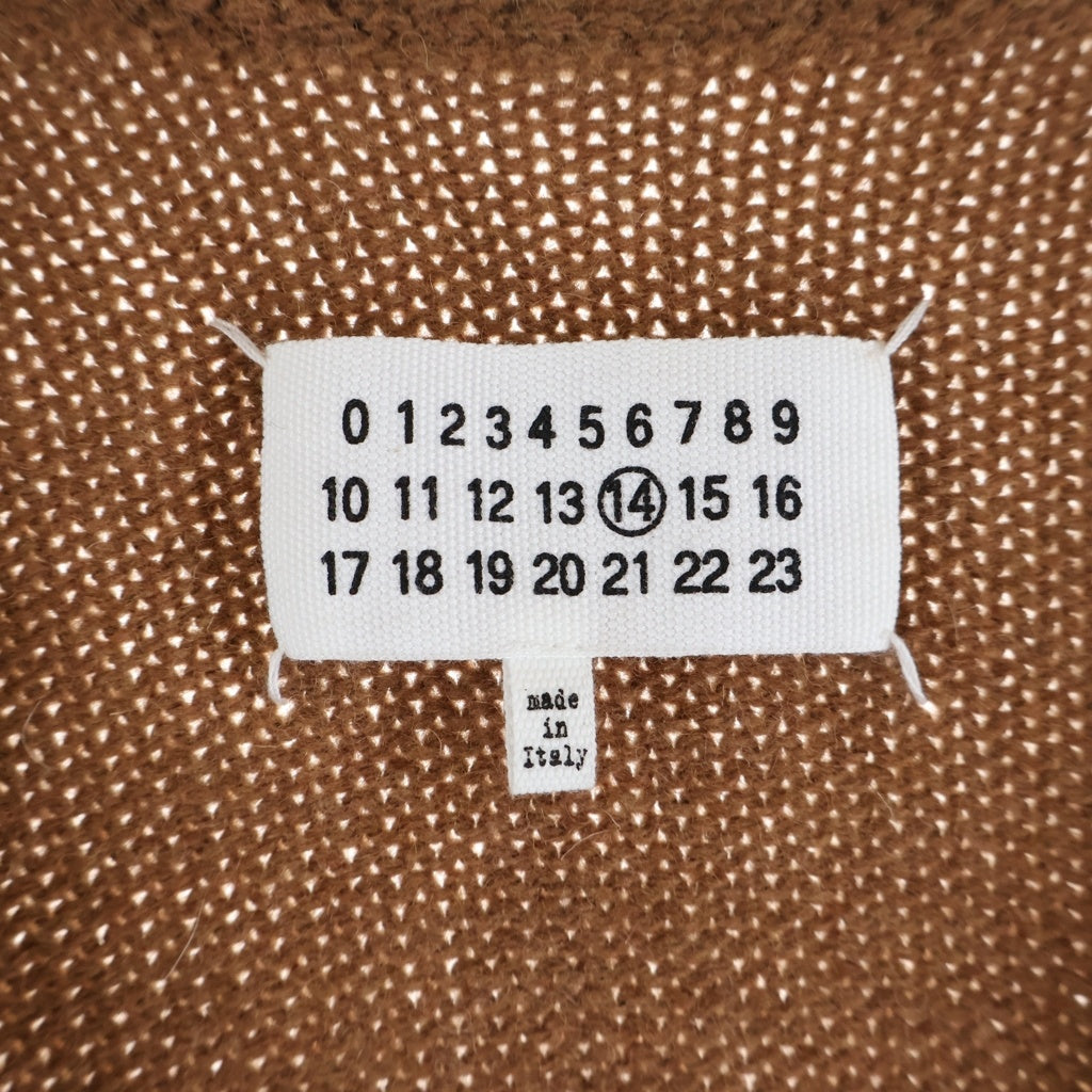 Maison Margiela(メゾンマルジェラ) 21AW ELBOW PATCH WOOL CARDIGAN エルボーパッチ ウール カーディガン S50GP0245 S17785 ブラウン