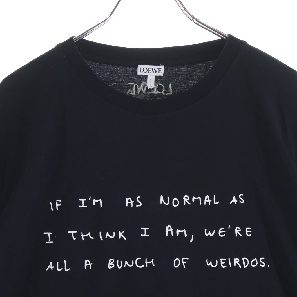LOEWE(ロエベ) 21AW ×Joe Brainard I REMEMBER アイリメンバー テキスト 半袖Tシャツ H526Y22J39 ブラック