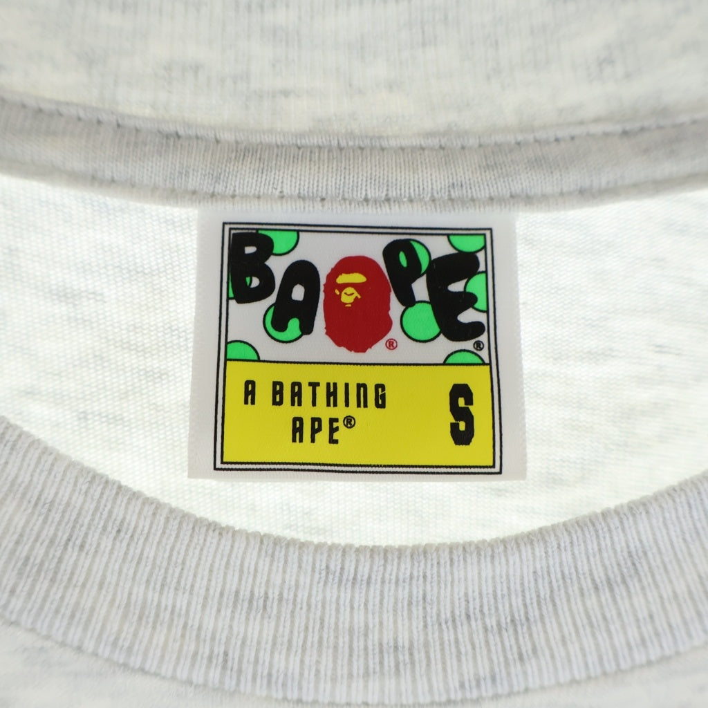 A BATHING APE(アベイシングエイプ) カレッジ フロントロゴ 001TEL801330M クルーネックTシャツ グレー
