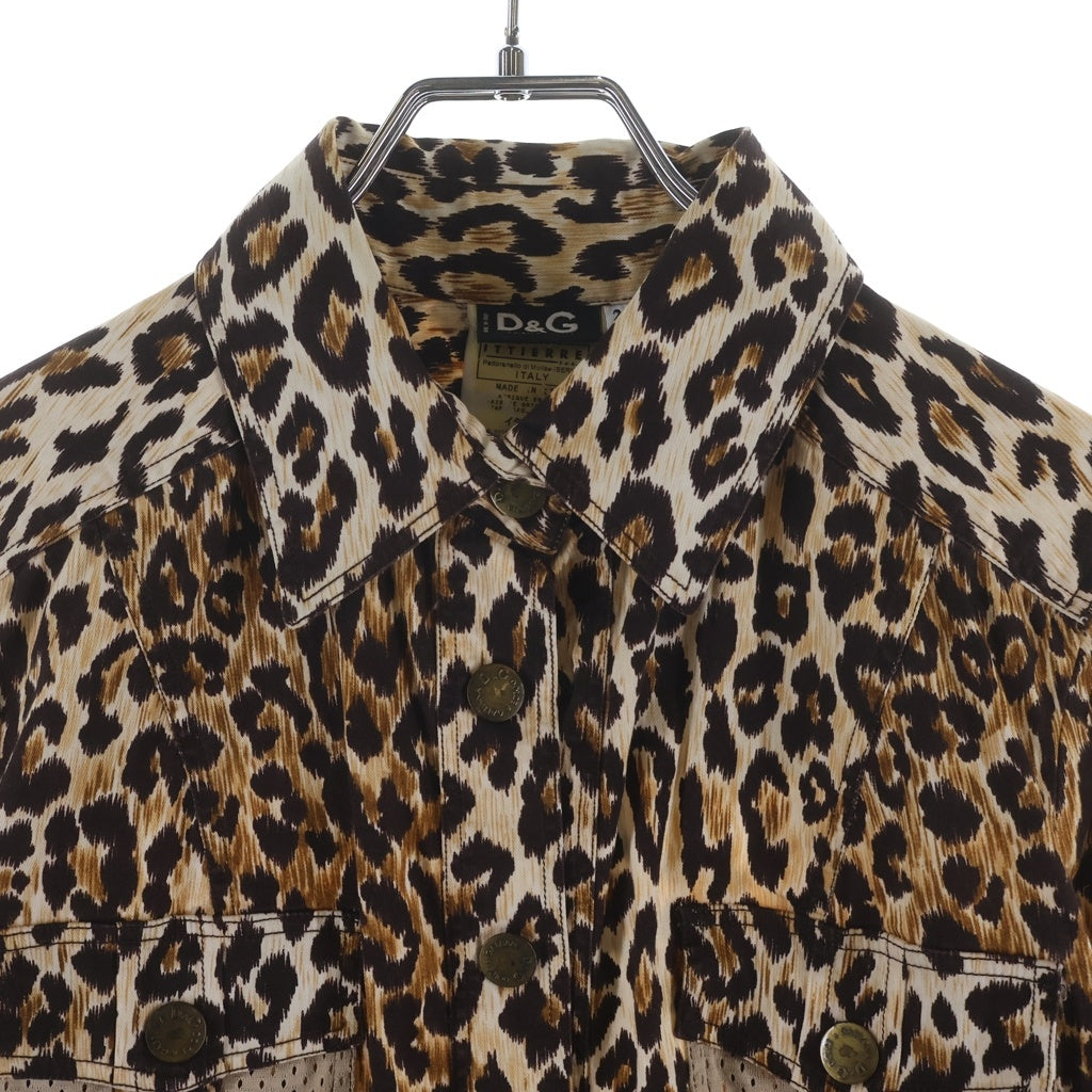 DOLCE & GABBANA(ドルチェアンドガッバーナ) Leopard print longsleeved shirt レオパード 長袖シャツ 総柄