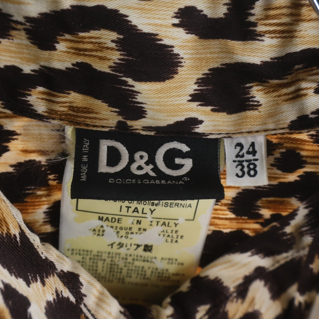 DOLCE & GABBANA(ドルチェアンドガッバーナ) Leopard print longsleeved shirt レオパード 長袖シャツ 総柄