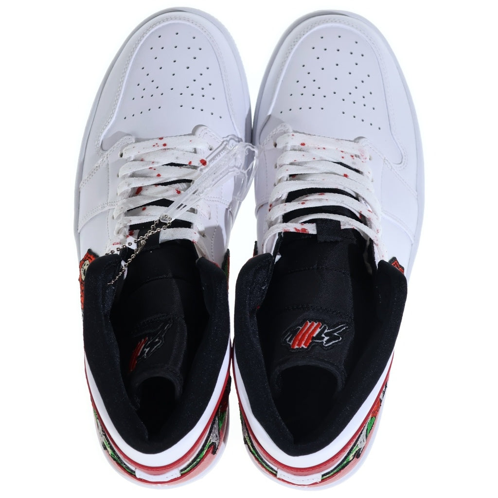 Stillalive(スティルアライブ) STILL ALIVE SKULL ROSES AJ1 MID 554724-116 ハイカットスニーカー 28.5cm/US10 ホワイト