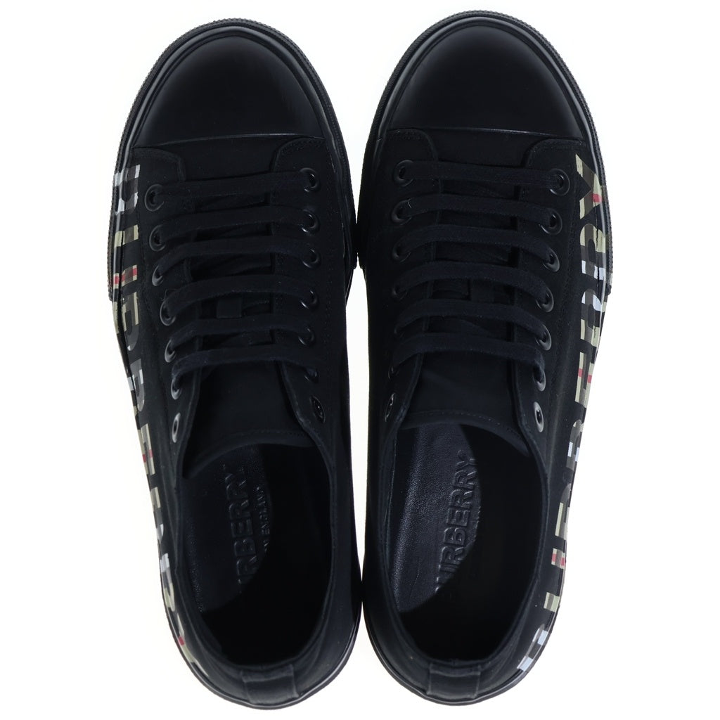 BURBERRY(バーバリー) Canvas Low サイドロゴ キャンバス ローカットスニーカー ブラック