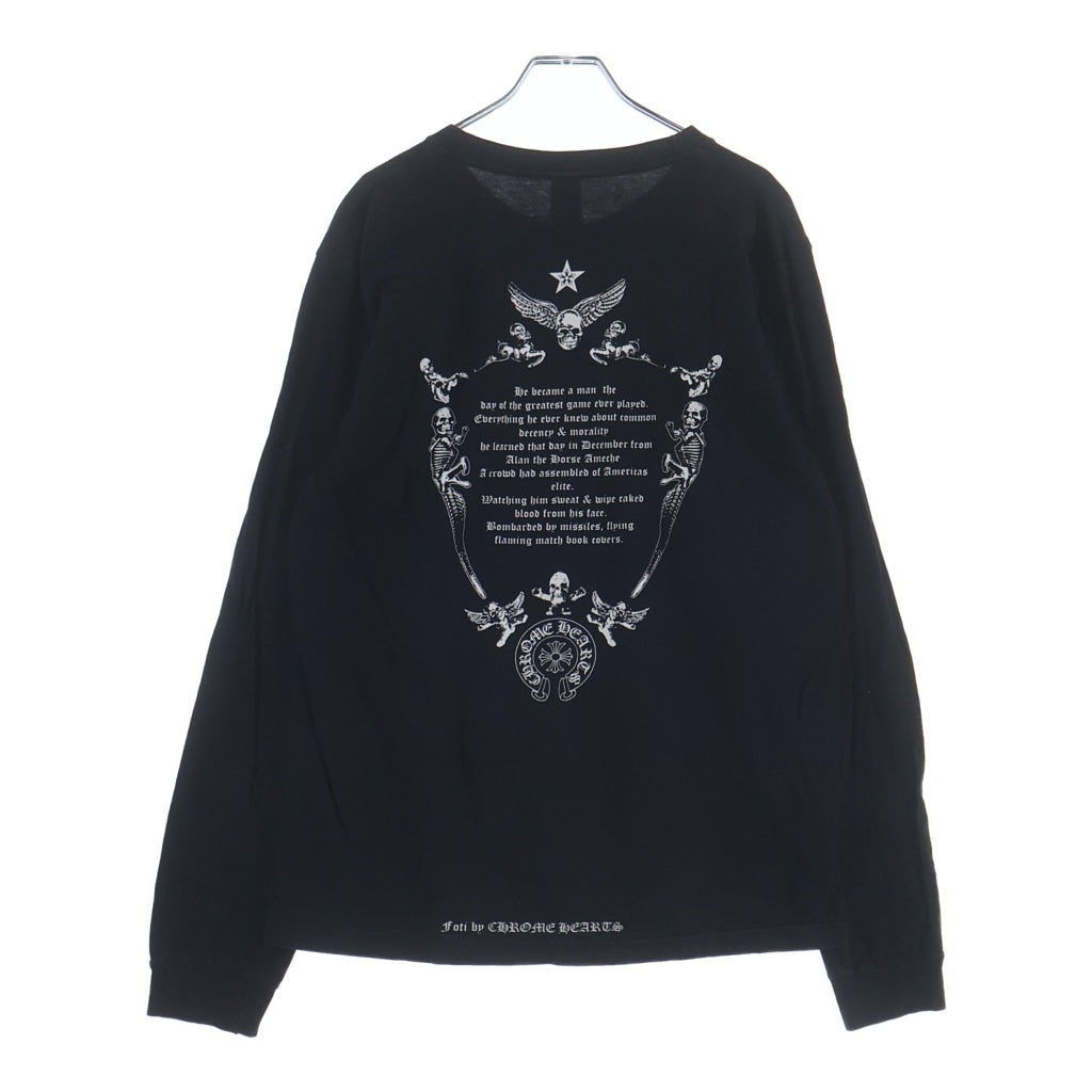 CHROME HEARTS(クロムハーツ) FOTI STAR フォティ スターバックレタリングプリント 長袖Tシャツカットソー ブラック