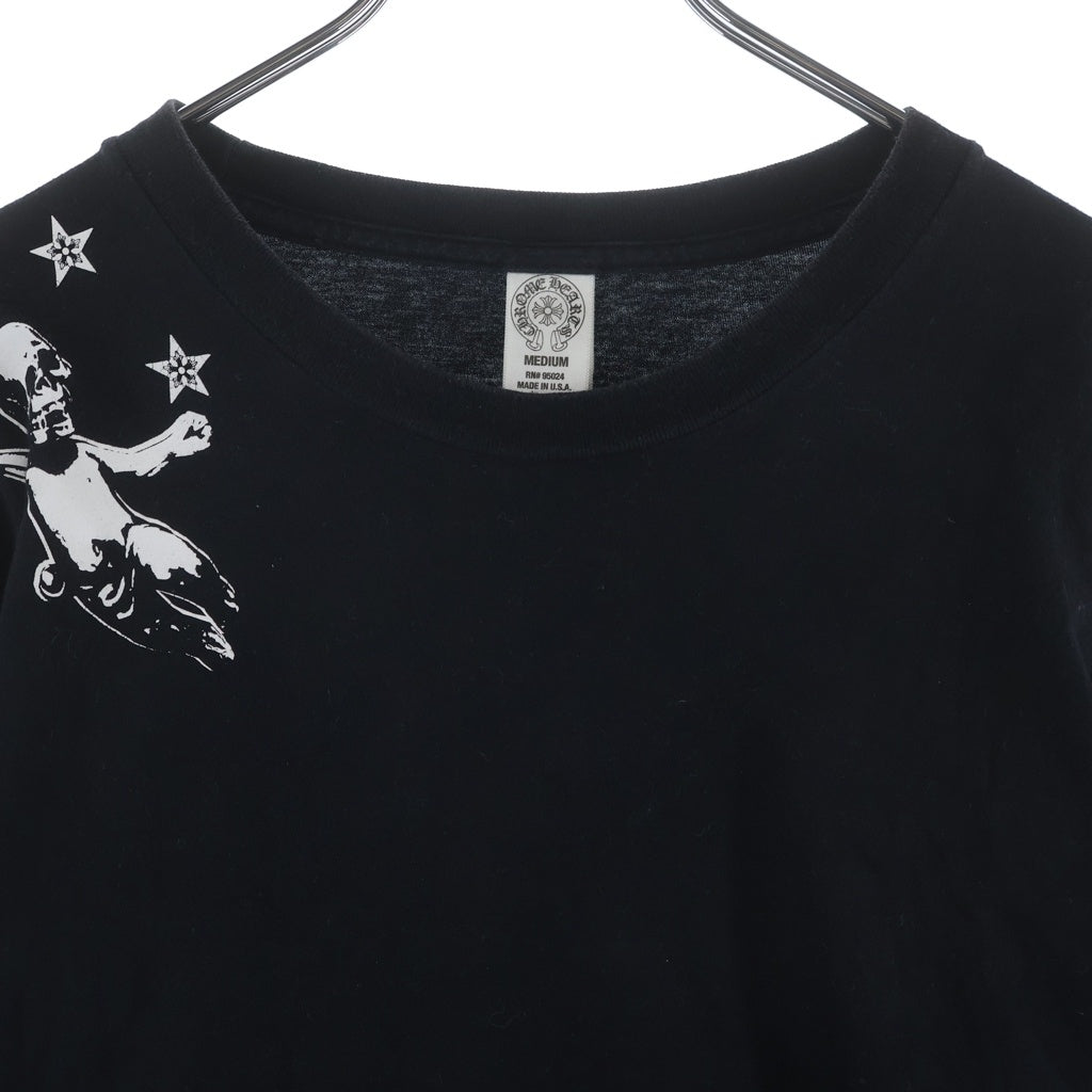 CHROME HEARTS(クロムハーツ) FOTI STAR フォティ スターバックレタリングプリント 長袖Tシャツカットソー ブラック