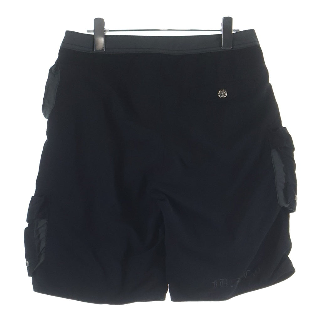 CHROME HEARTS(クロムハーツ) SWIM PANTS CRS BTN クロスボールボタン スクロールラベル付 ハーフパンツ ブラック