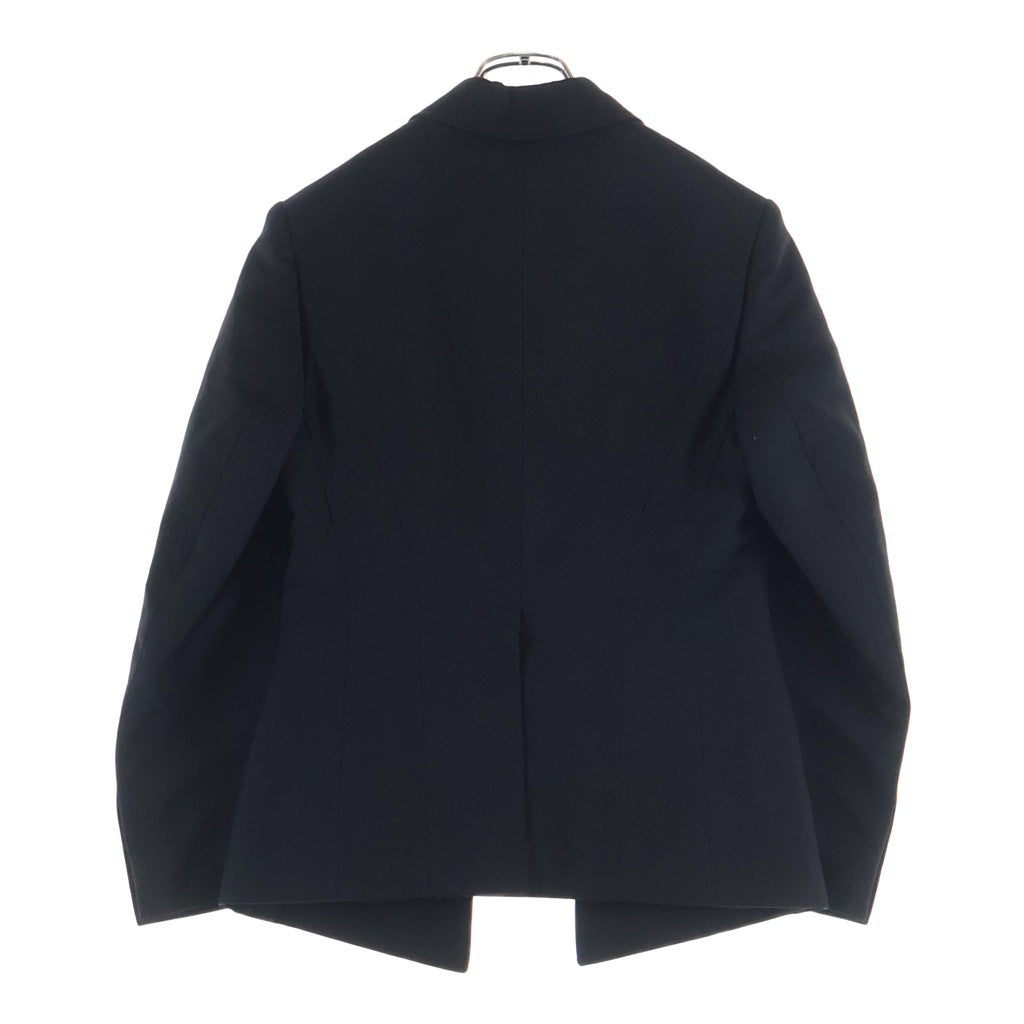 BURBERRY(バーバリー) フロントデザイン 2B ウールギャバ 4547211 テーラードジャケット ブラック レディース