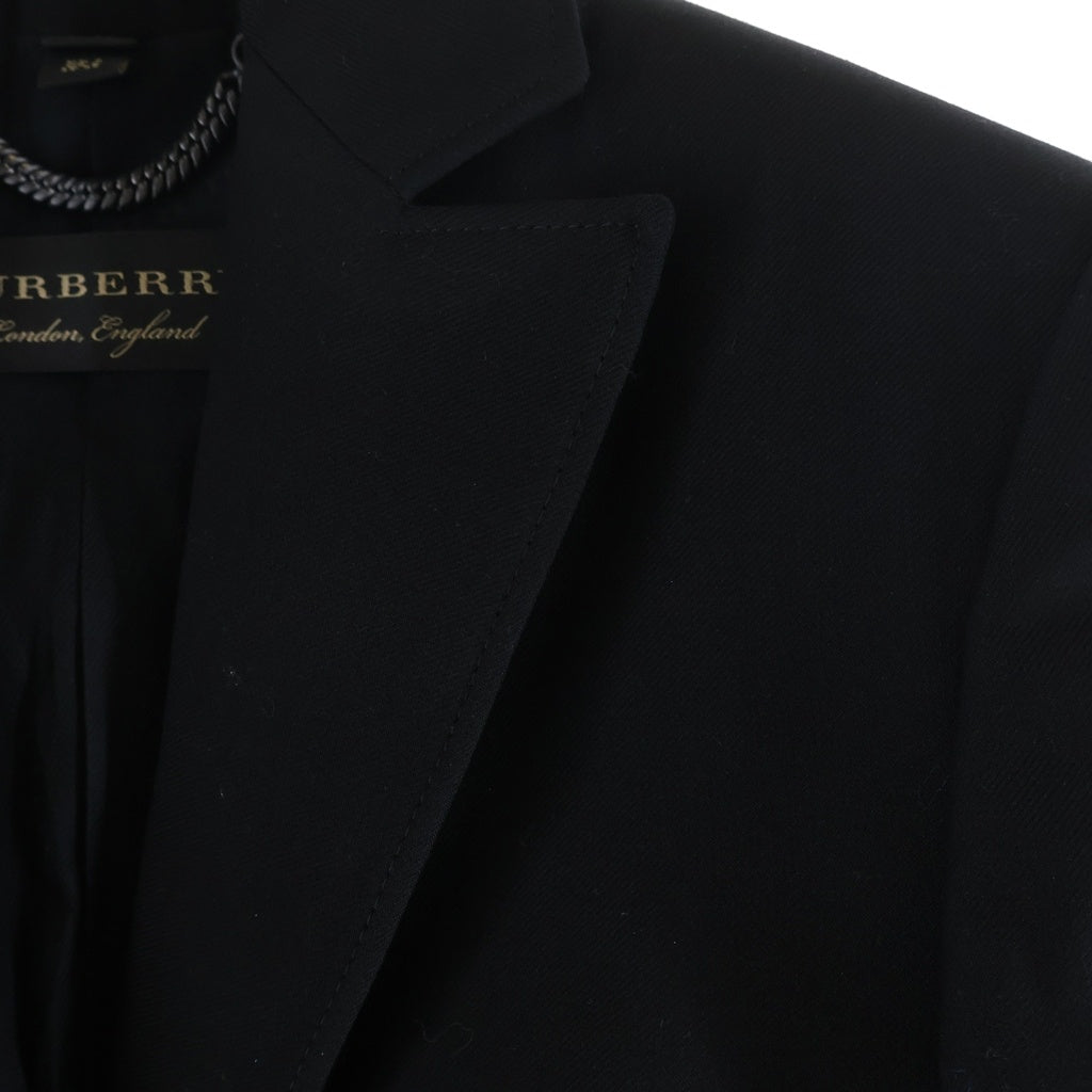 BURBERRY(バーバリー) フロントデザイン 2B ウールギャバ 4547211 テーラードジャケット ブラック レディース