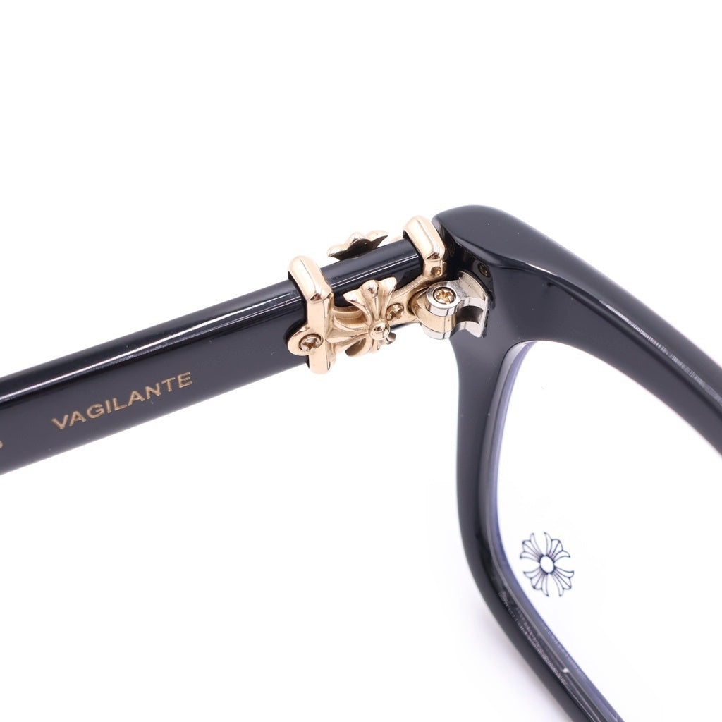 CHROME HEARTS(クロムハーツ) VAGILLANTE ヴィジランティ スクエアフレーム サイドCHゴールド アイウェア ブラック