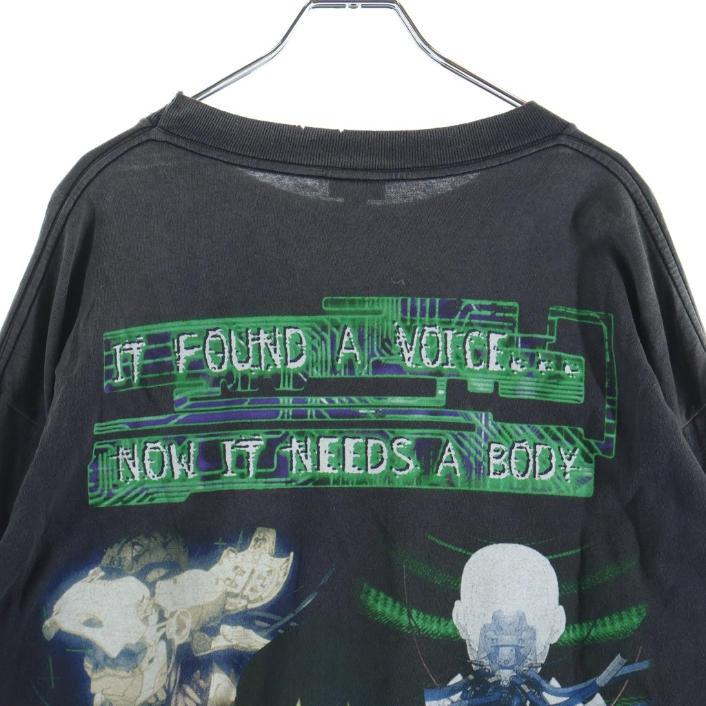 SAINT MICHAEL(セントマイケル) GS LS TEE GITS 攻殻機動隊 ヴィンテージ加工長袖Tシャツ SM-YS1-0000-C33 ブラック
