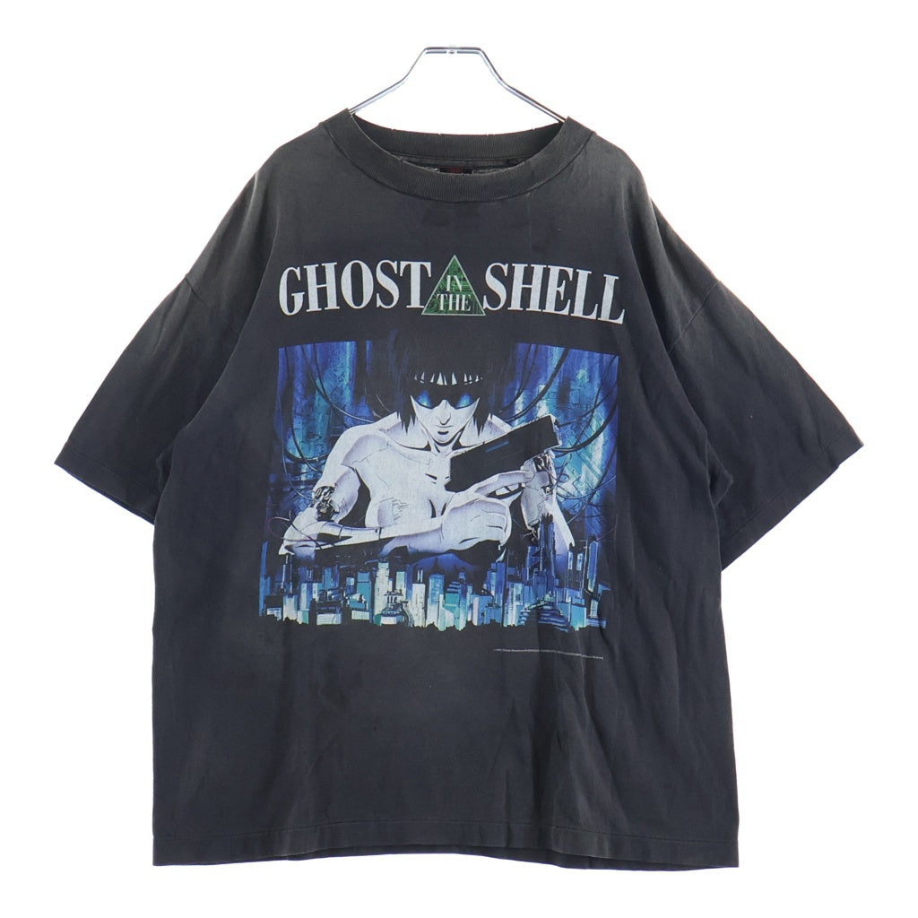 SAINT MICHAEL(セントマイケル) GS_SS TEE GITS BLACK 攻殻機動隊 ヴィンテージ加工 SM-YS1-0000-C31 クルーネックカットソー ブラック