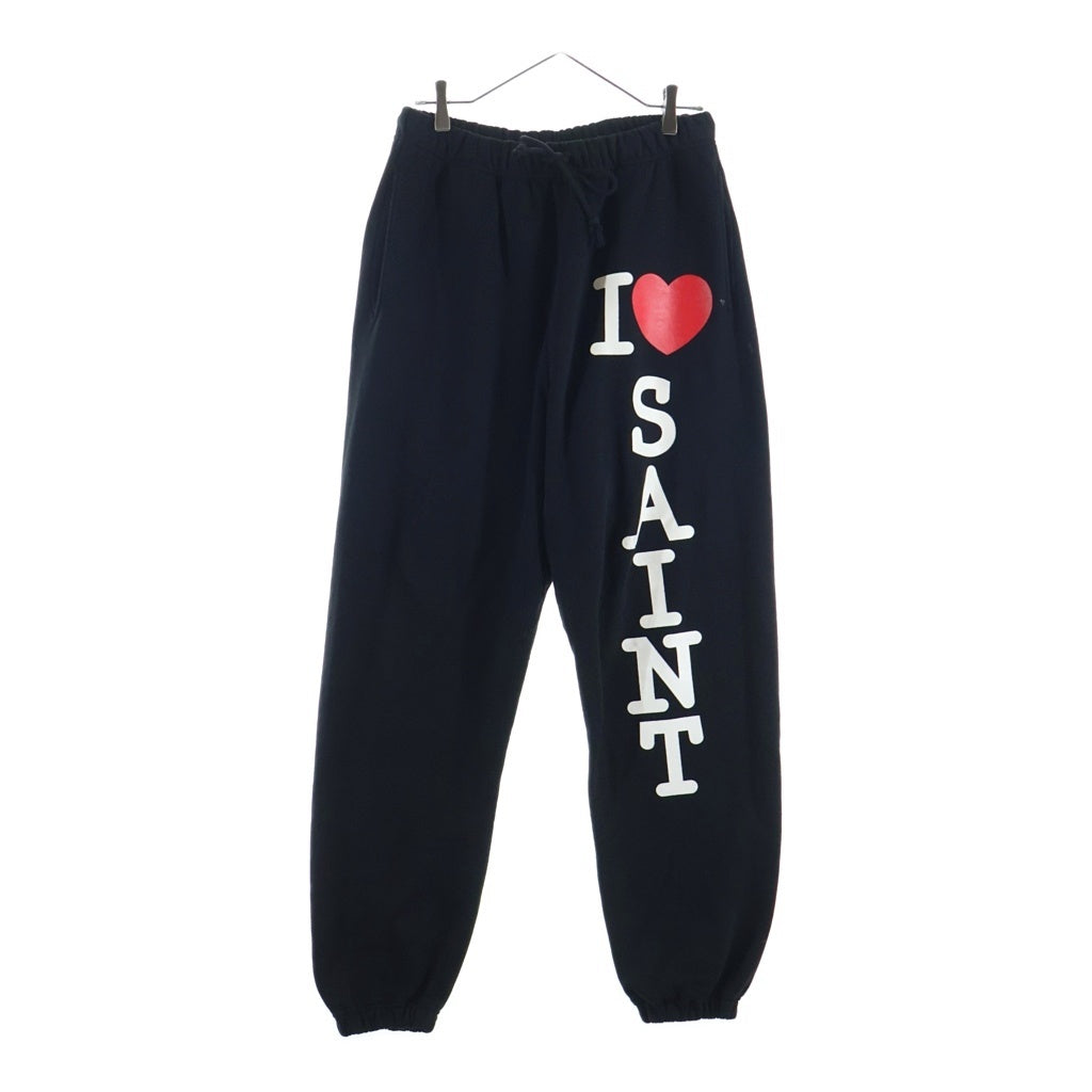 SAINT MICHAEL(セントマイケル) 26SS I LOVE SAINT SWEAT PANTS SM-MK8-0000-062 スウェットパンツ ブラック