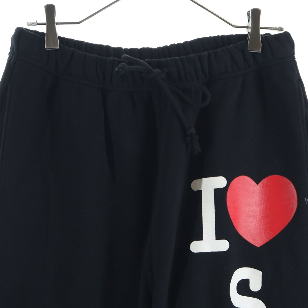 SAINT MICHAEL(セントマイケル) 26SS I LOVE SAINT SWEAT PANTS SM-MK8-0000-062 スウェットパンツ ブラック