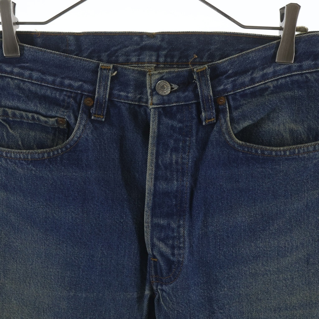 Levi's(リーバイス) VINTAGE 80s ハチマル 赤耳 伸縮率10% 表黒カンヌキ ボタン裏524 501 ストレートデニム インディゴ