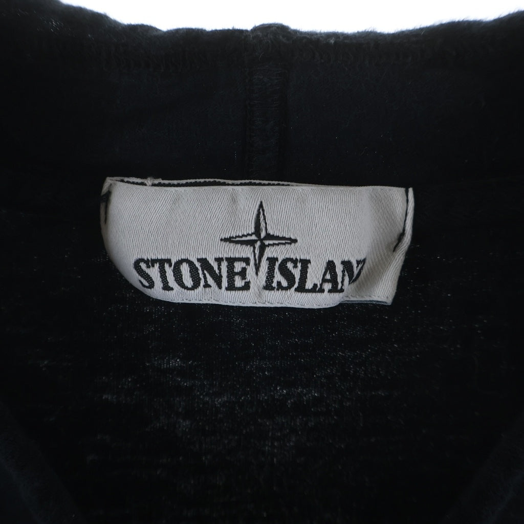 STONE ISLAND(ストーンアイランド) 袖ロゴ刺繍 モックネック 711520845 ロングスリーブカットソー ブラック