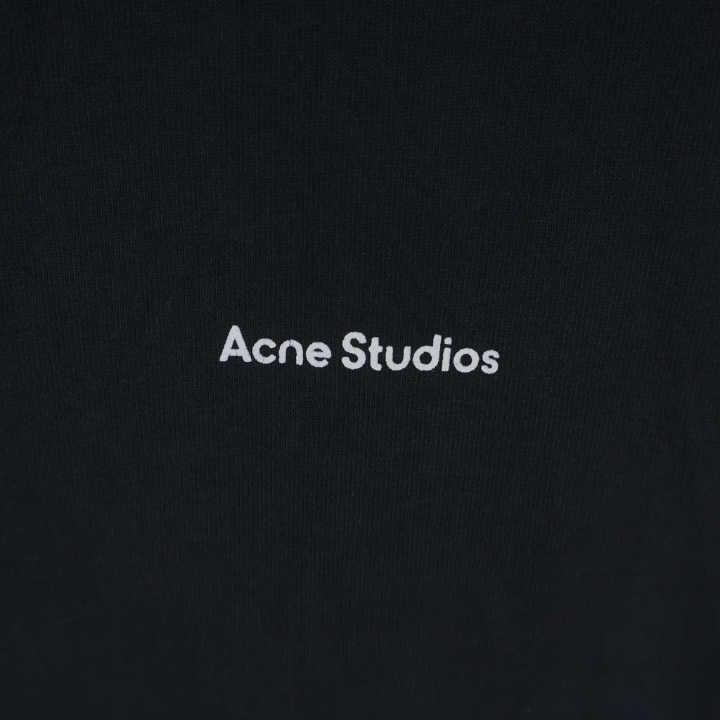 Acne Studios(アクネ ストゥディオズ) Stamp Logo Tee オーガニックコットン FN-MN-TSHI000353 クルーネックTシャツ ブラック