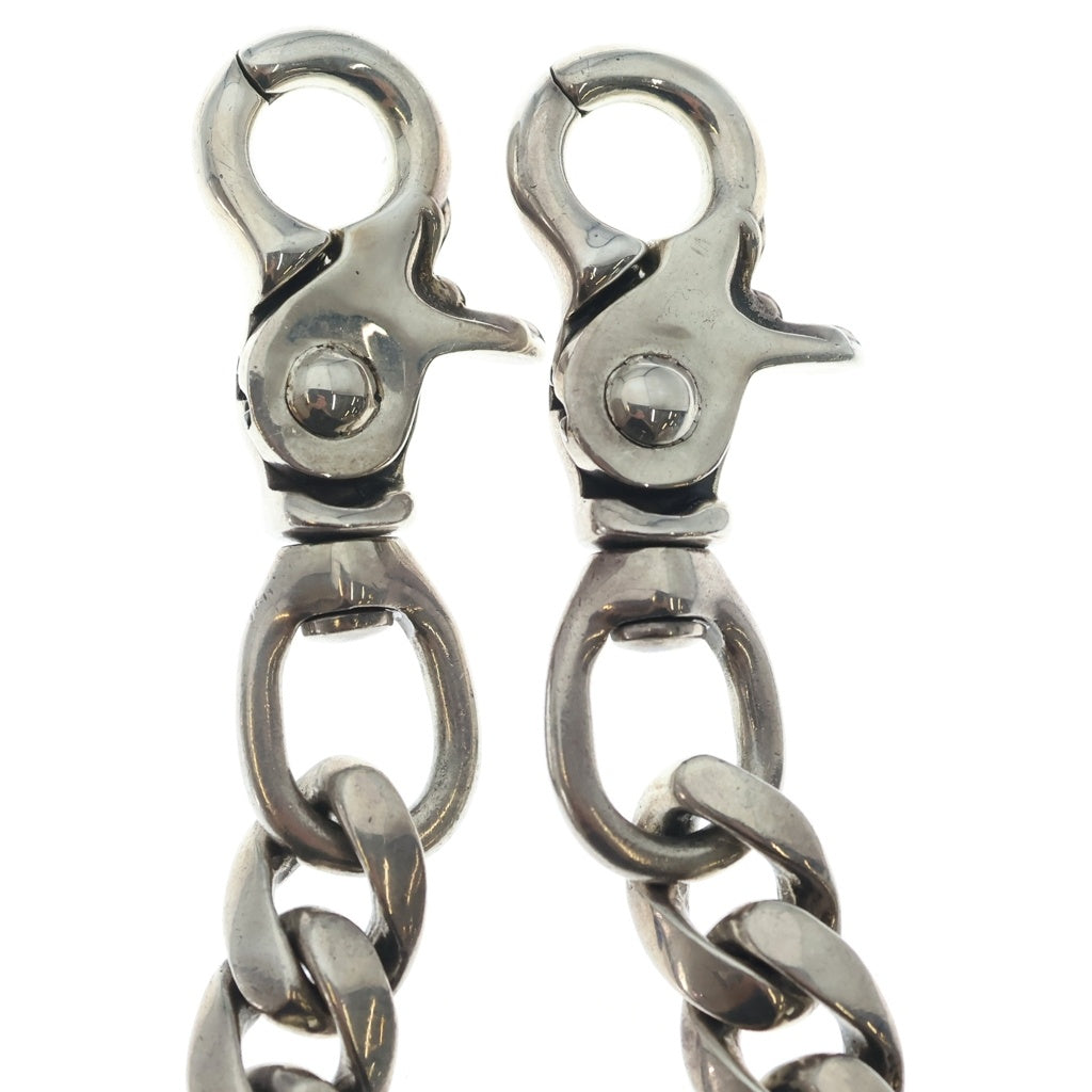 CHROME HEARTS(クロムハーツ) CLASSIC SHORT-T/ 2クリップショートクラシック ウォレットチェーン シルバー BCA068