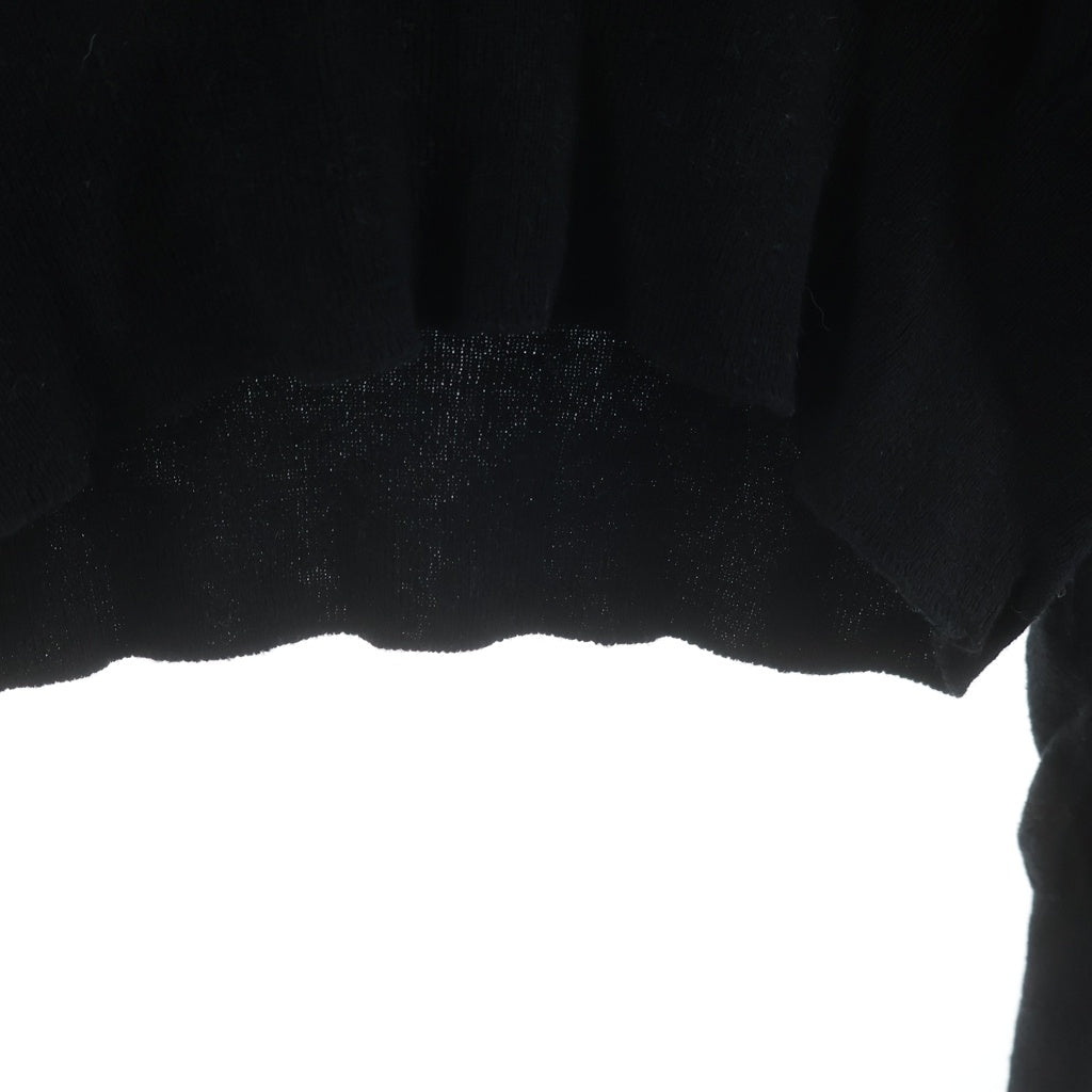 Maison Martin Margiela(メゾンマルタンマルジェラ) 18AW スウェードエルボーパッチ 4つタグ S50HA0818 Vネック ハイゲージ クルーネックセーター ブラック