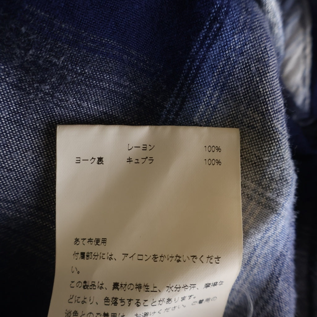 MADISONBLUE(マディソンブルー) HAMPTON OMBRE RAYON SHIRT CHECK オンブレ レーヨン MB171-5024 長袖シャツ ブルー