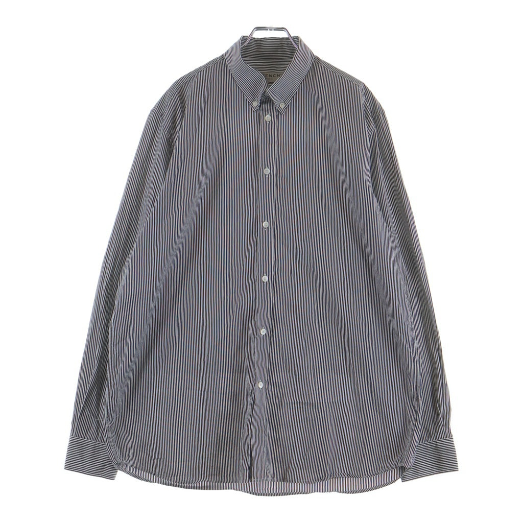 GIVENCHY(ジバンシィ) バックロゴ ボタンダウン ブロード BM60H0123T 長袖シャツ ネイビー
