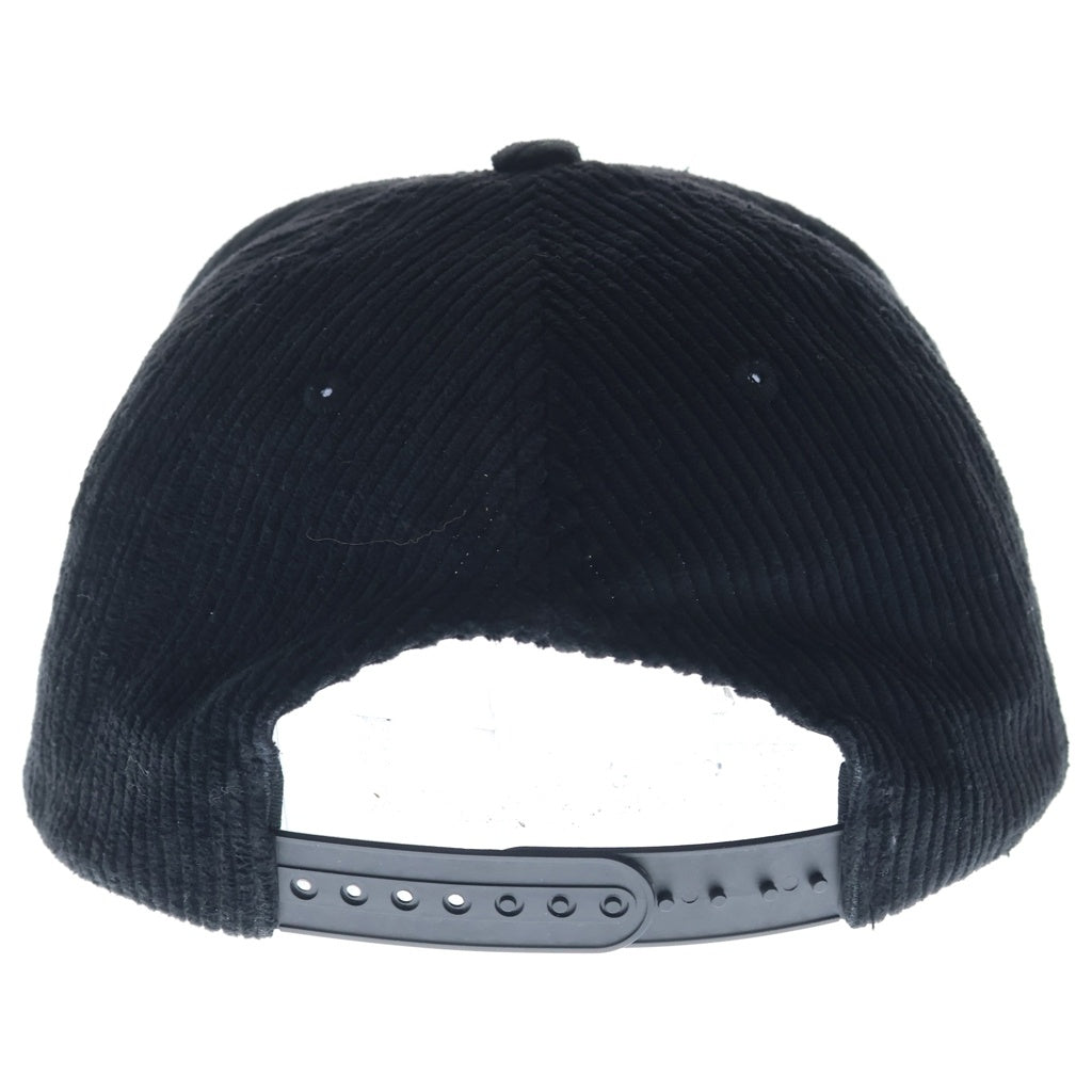 ASKYURSELF(アスクユアセルフ) OFF FIELD CORDUROY SNAPBACK CAP サイドロゴ 6パネルキャップ ブラック