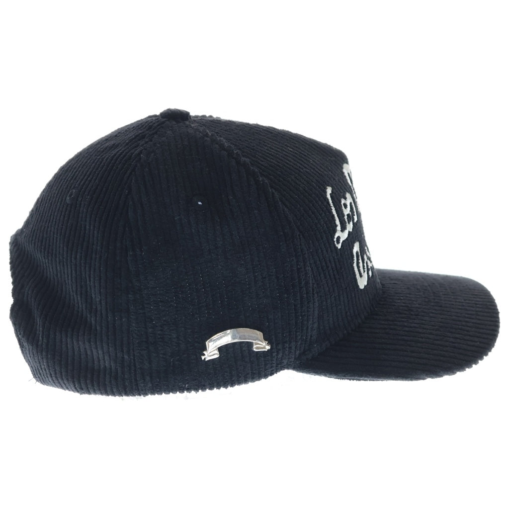 ASKYURSELF(アスクユアセルフ) OFF FIELD CORDUROY SNAPBACK CAP サイドロゴ 6パネルキャップ ブラック