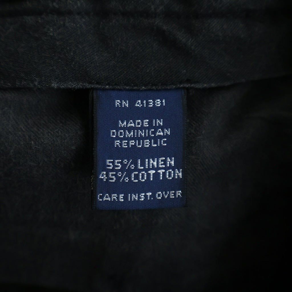 POLO RALPH LAUREN(ポロラルフローレン) 90s Black linen slacks ブラックリネン スラックス