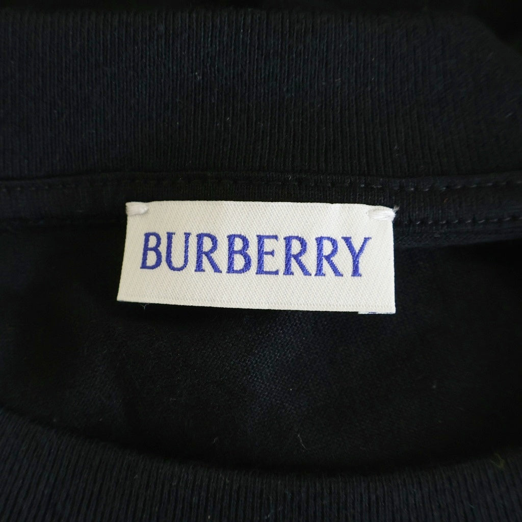 BURBERRY(バーバリー) Checkered flag cotton shirt チェック フラッグ コットン クルーネック半袖Tシャツ ブラック