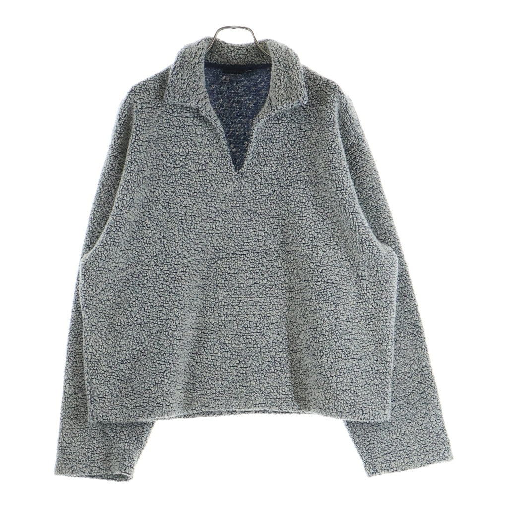 STUSSY(ステューシー) 24AW WOOL BLEND SHERPA PULLOVER シェルパ スキッパー 118566 ボア プルオーバーシャツ グレー