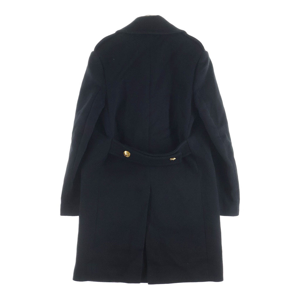 CELINE(セリーヌ) カシミヤウール トリオンフ金ボタン ミリタリーコート 2M07B110R ダブル ロングコート ブラック