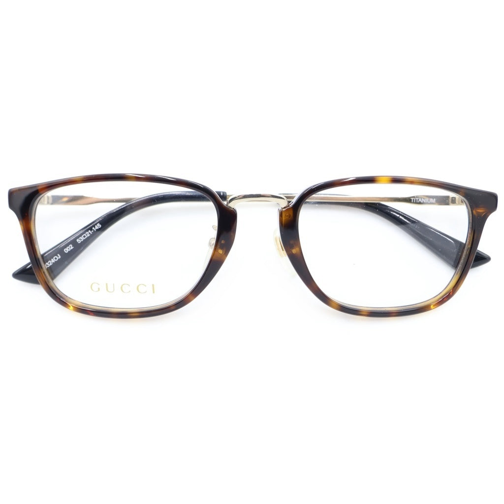 GUCCI(グッチ) LIGHTNESS バンブルビー スクエア GG0324OJ アイウェア ブラウン