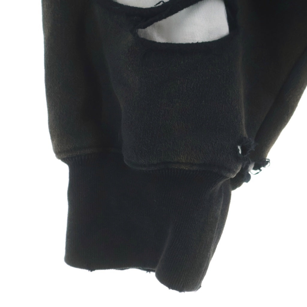 BALENCIAGA(バレンシアガ) 21SS DESTROYED HOODIE デストロイド 汚れ加工 フーディ プルオーバーパーカー 659403 ブラック