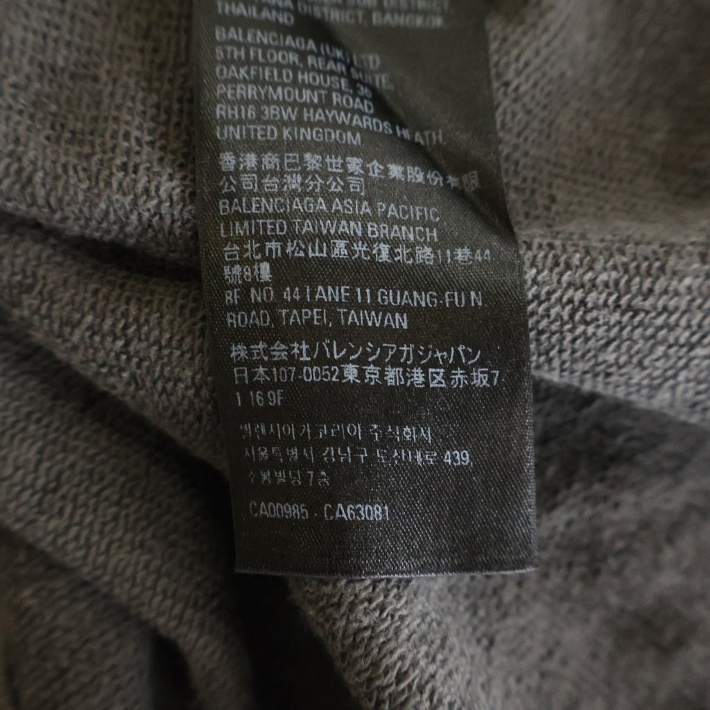 BALENCIAGA(バレンシアガ) 22AW バックロゴ ピグメントダイ プルオーバーパーカー フーディー 600583 TNVH1 グレー