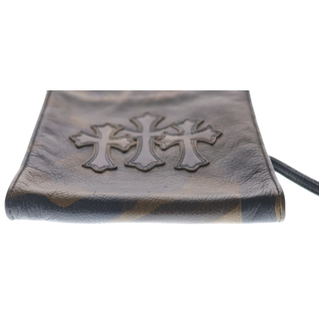 CHROME HEARTS(クロムハーツ) SQ PKT 3CEME CRS スクエアポケット 3クロスパッチスエードショルダーバッグ