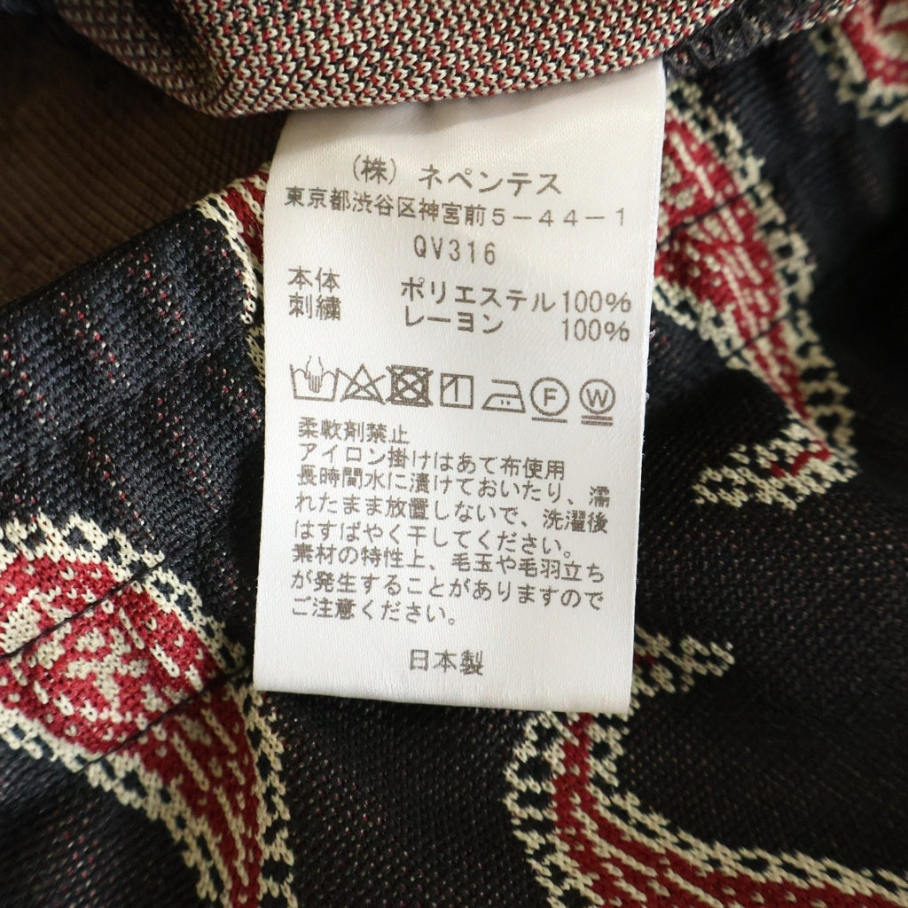 Needles(ニードルス) 25SS Track Pant 総柄 トラックパンツ ブラウン QV316