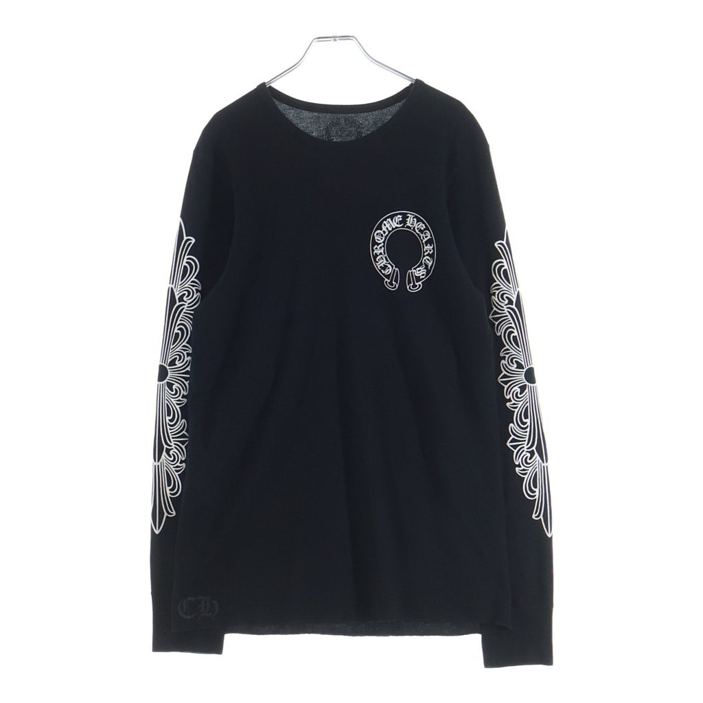 CHROME HEARTS(クロムハーツ) Thermal L S 袖フローラルプリントサーマル長袖カットソー ブラック