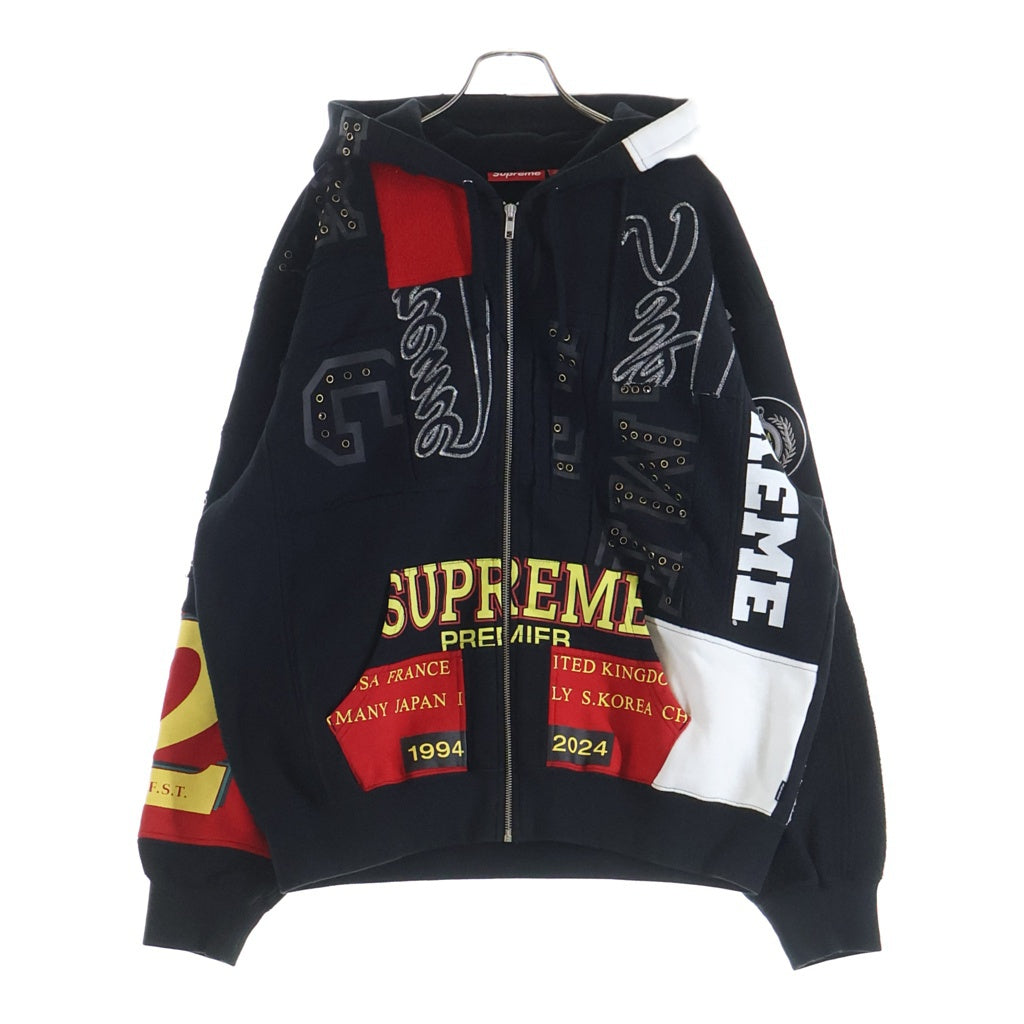 SUPREME(シュプリーム) 25AW ×Number (N)ine Patchwork Zip Up Hooded Sweatshirt ナンバーナイン パッチワーク プルオーバースウェットパーカー フーディー マルチカラー