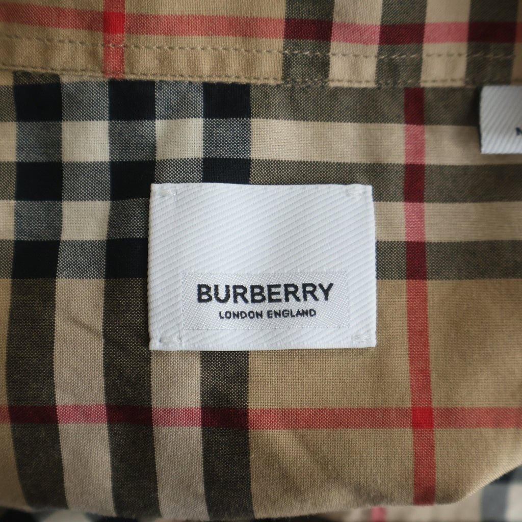 BURBERRY(バーバリー) Sander ロゴプリント バーバリーチェック 8017567 長袖シャツ ベージュ