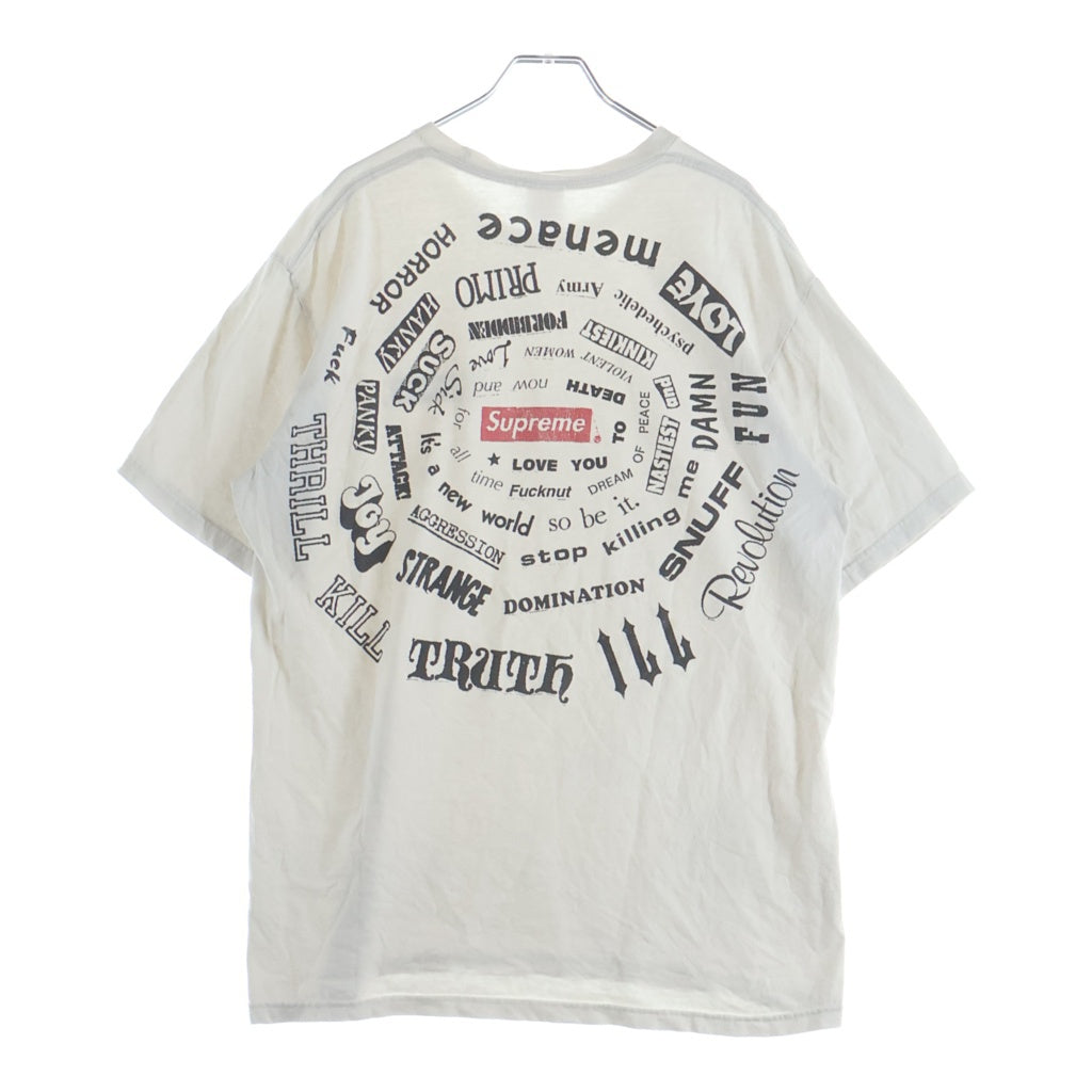 SUPREME(シュプリーム) 21SS Spiral Tee スパイラルティー クルーネックTシャツ ホワイト