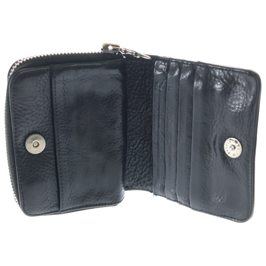 CHROME HEARTS(クロムハーツ) SQ ZIP BILL スクエアジップビル レザーウォレット 財布 ブラック