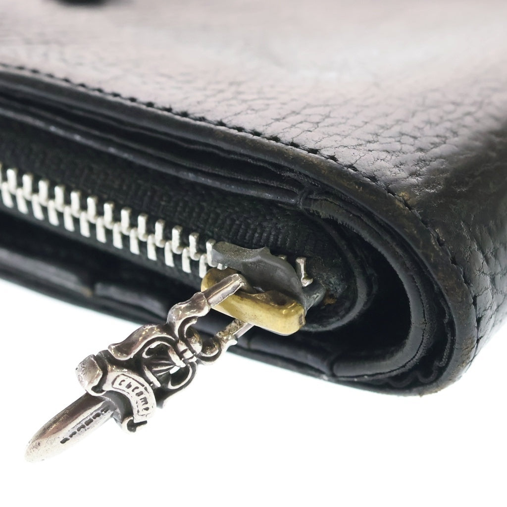 CHROME HEARTS(クロムハーツ) SQ ZIP BILL スクエアジップビル レザーウォレット 財布 ブラック