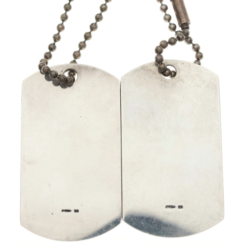 GUCCI(グッチ) Logo Dog tag Necklace ロゴドックタグ ネックレス シルバー
