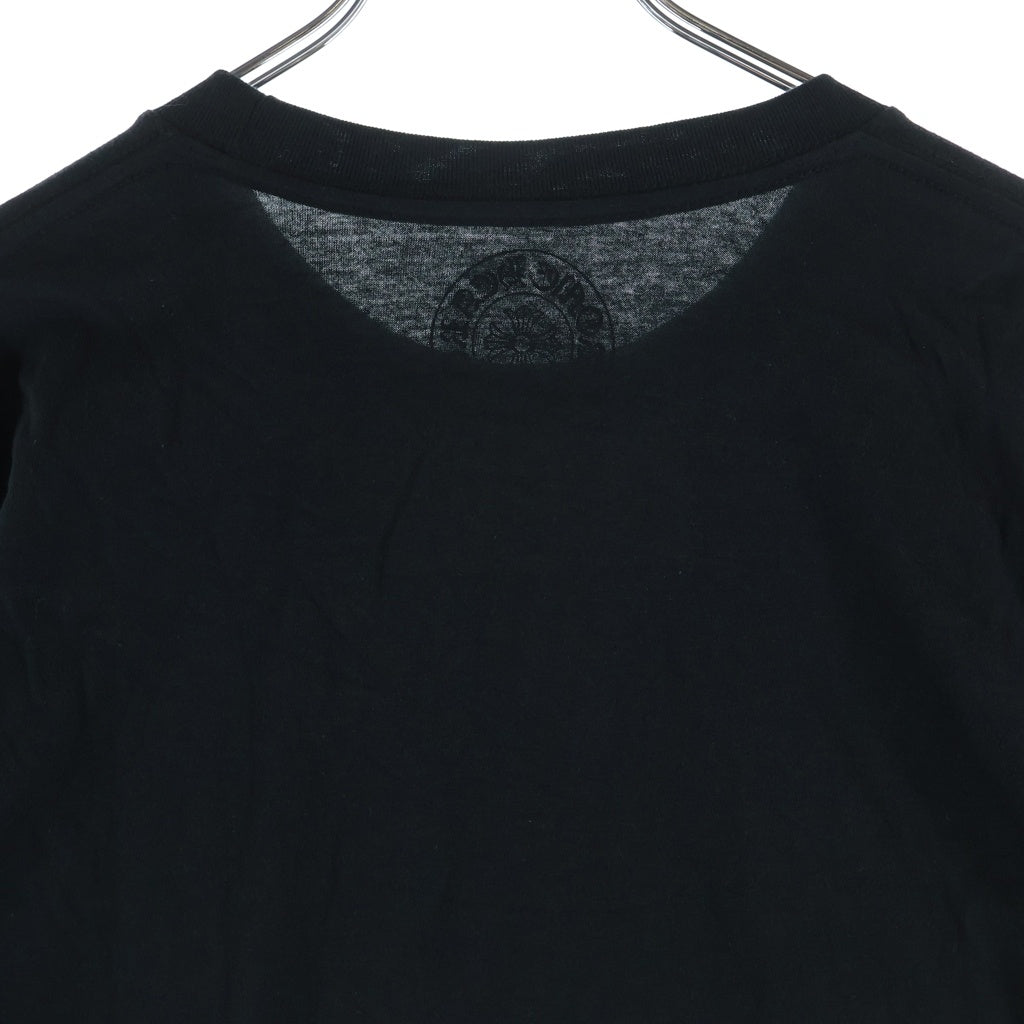 CHROME HEARTS(クロムハーツ) Floral Cross Horseshoe Long Sleeve Tee フローラルクロス ホースシュー ロングスリーブ Tシャツ ブラック/ネオンイエロー