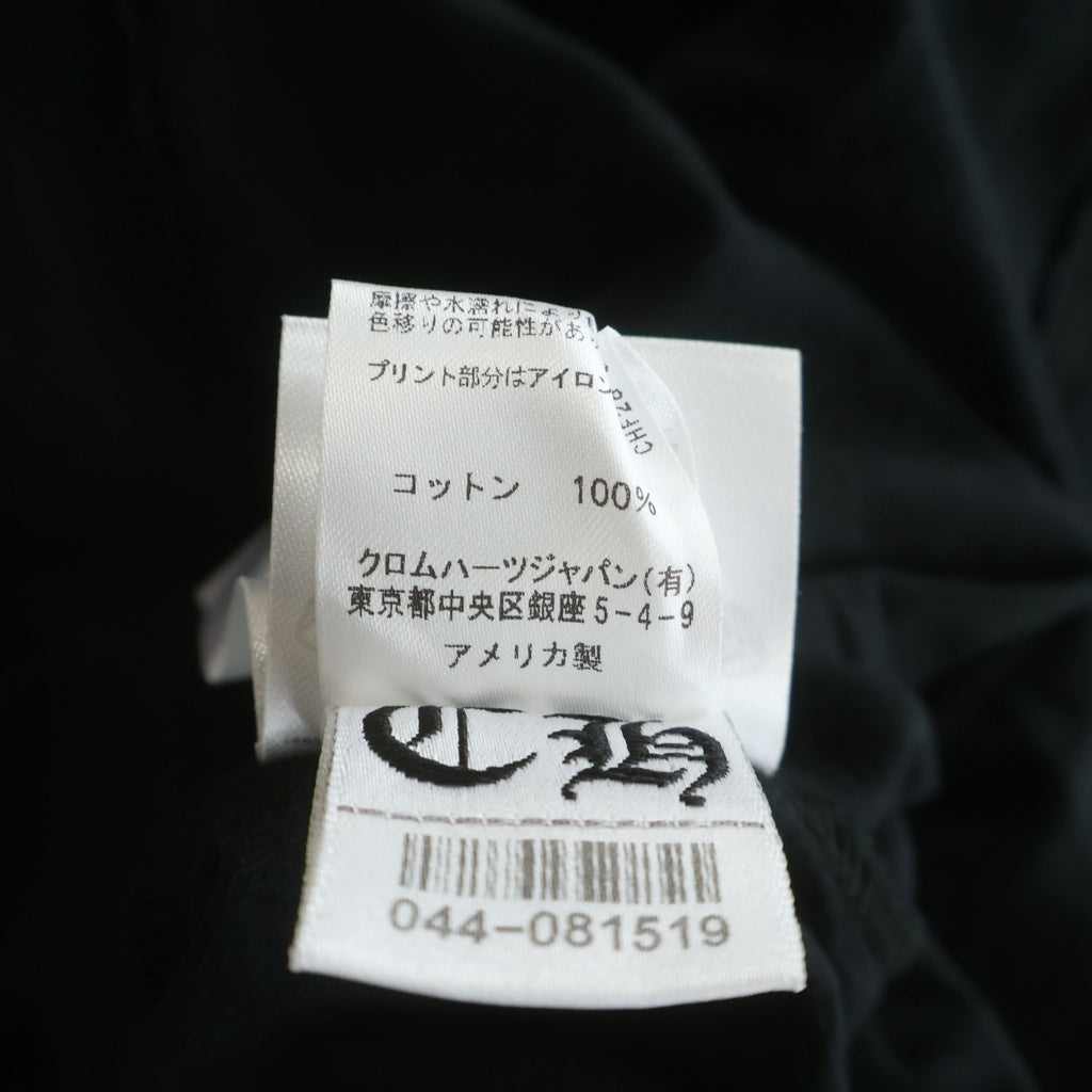 CHROME HEARTS(クロムハーツ) Floral Cross Horseshoe Long Sleeve Tee フローラルクロス ホースシュー ロングスリーブ Tシャツ ブラック/ネオンイエロー