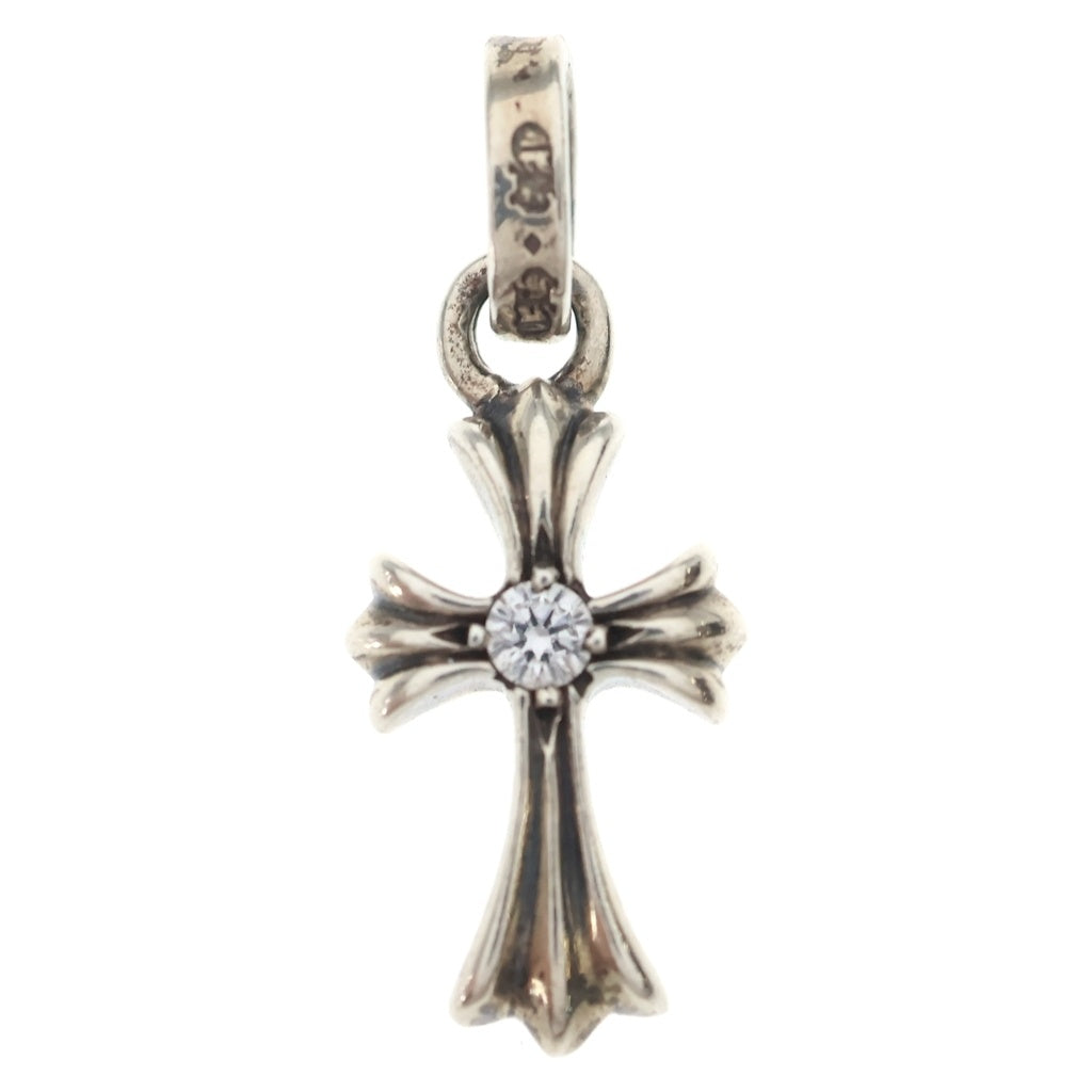 CHROME HEARTS(クロムハーツ) CRS BBYFAT DMND ベイビーファットクロス 両面1ダイヤ ペンダントトップ シルバー BCA238