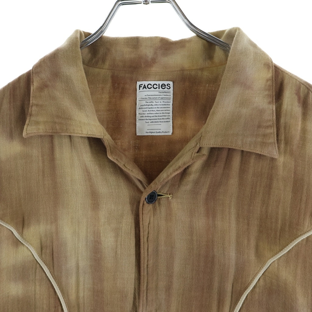 NO BRAND(ノーブランド) FACCIES ファッチーズ ガーゼ F26S03006 ウエスタンジャケット ベージュ