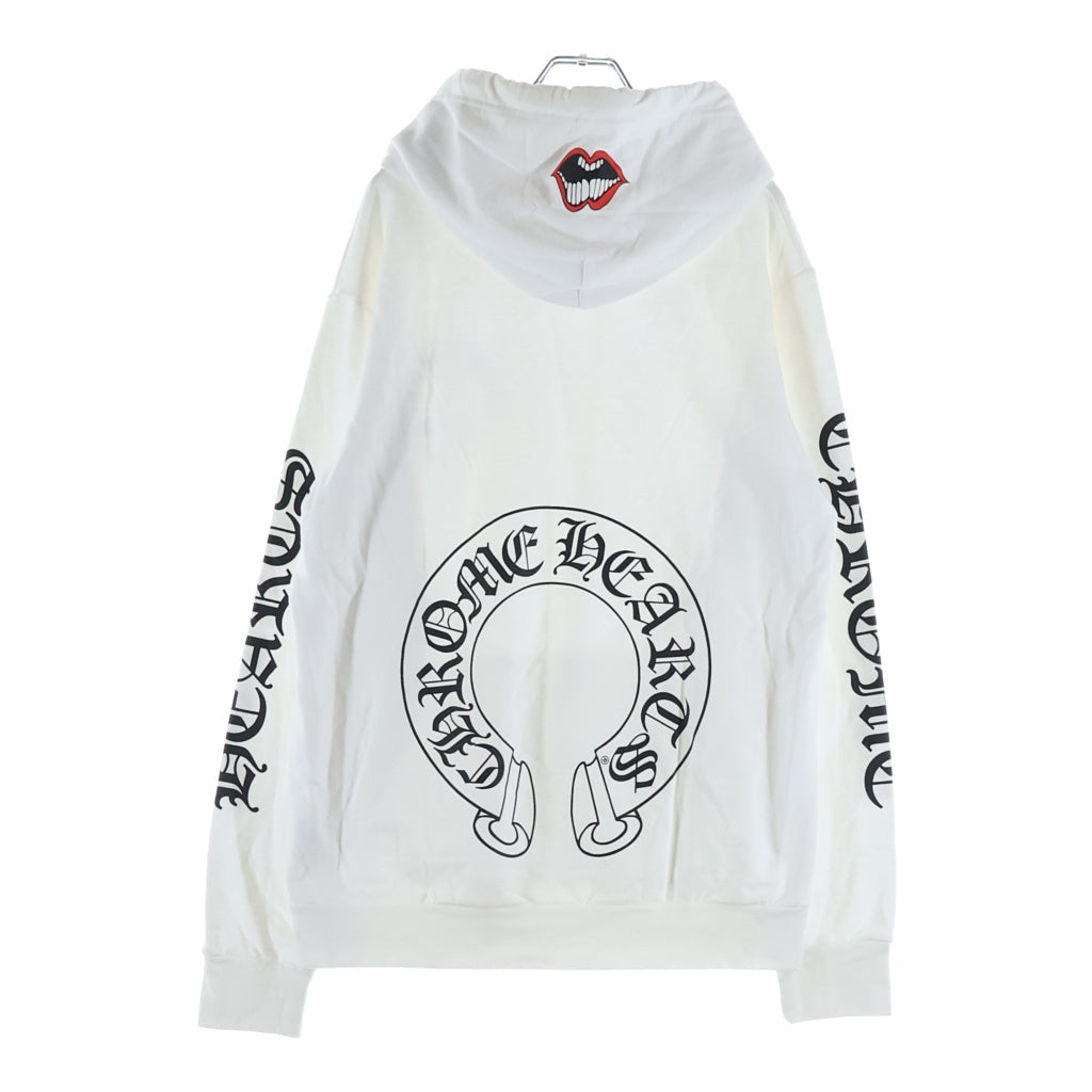 CHROME HEARTS(クロムハーツ) ×MATTY BOY Chomper Horseshoe Hoodie マッティボーイ チョンパー ホースシュー プルオーバーパーカー ホワイト